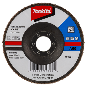 Makita D-27090 Flap Disc Ge 125mm #a60 Angled