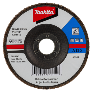 Makita D-27115 Flap Disc Ge 125mm #a120 Angled