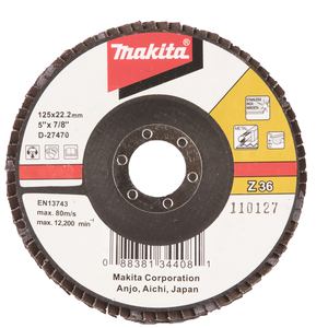 Makita D-27470 Flap Disc Ge 125mm #z36 Angled
