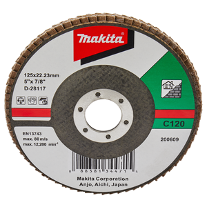 Makita D-28117 Flap Disc Ge 125mm #c120 Flat