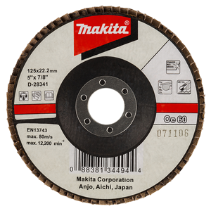 Makita D-28341 Flap Disc Ge 125mm #60 Angled