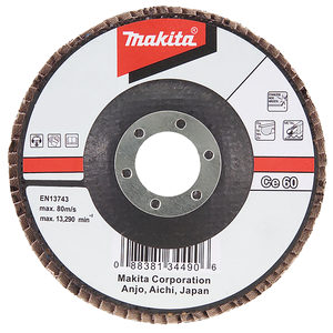 Makita D-28385 Flap Disc Ge 180mm #60 Angled