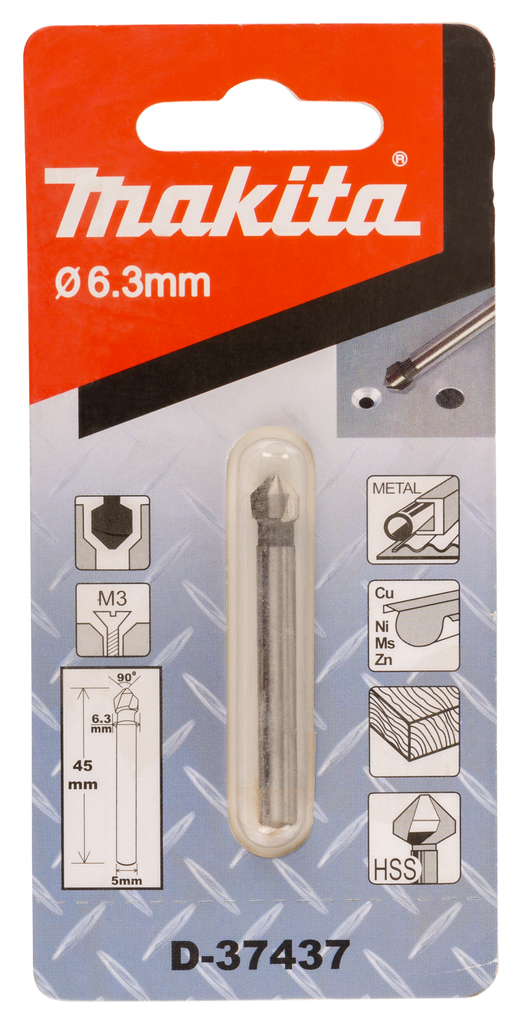 Makita D-37437 Countersink 3 Cutting Edges 6.3mm - photo 2