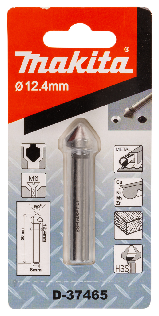 Makita D-37465 Countersink 3 Cutting Edges 12.4mm - photo 2