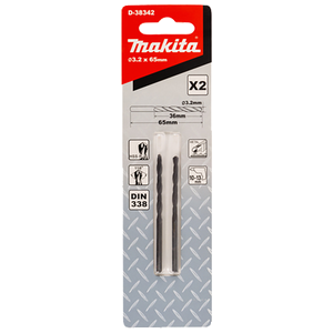Makita D-38342 Hss-R Metal Drill Bit 3.2mm (2pc/Set)