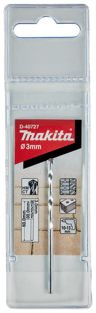 Makita D-40727 Masonry Drill Bit For Brick 3mm X 60 - photo 2