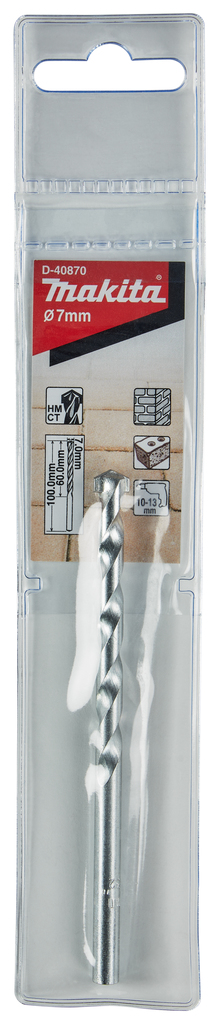 Makita D-40870 Masonry Drill Bit For Brick 7mm X 100 - photo 2