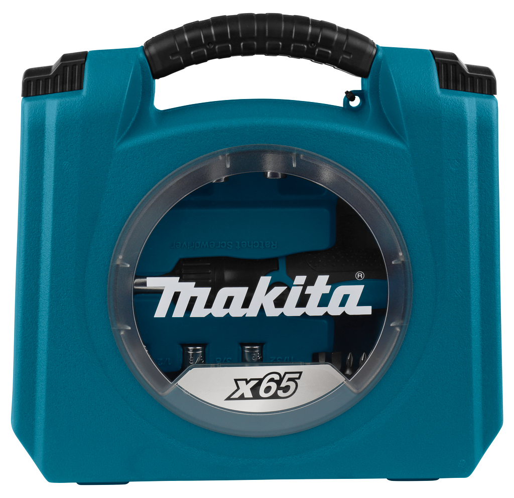 Makita D-42020-1 65pcs. Ratchet & Bit Set B65 Free Promo