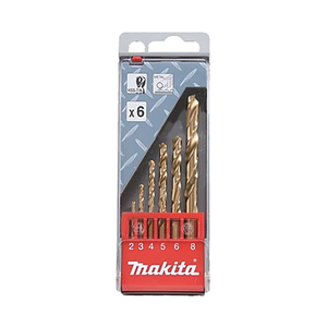 Makita D-43555 Hss-Tin Metal Drill Bits Assortment 6pc