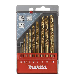 Makita D-43561 Hss-Tin Metal Drill Bits Assortment 10p