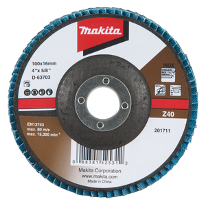 Makita D-63703 Flap Disc 100mm Z40 Angle Type
