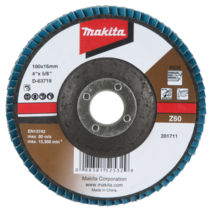 Makita D-63719 Flap Disc 100mm Z60 Angle Type