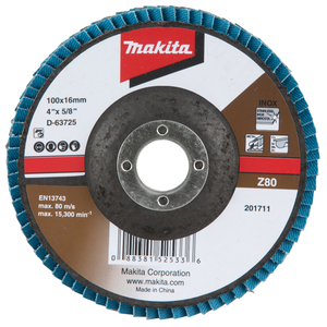 Makita D-63725 Flap Disc 100mm Z80 Angle Type