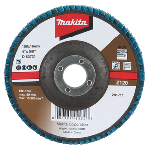Makita D-63731 Flap Disc 100mm Z120 Angle Type