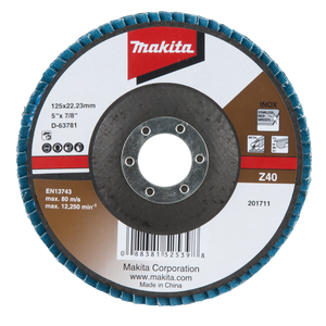 Makita D-63781 Flap Disc 125mm Z40 Angle Type