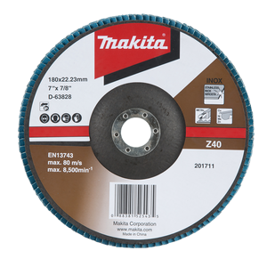 Makita D-63828 Flap Disc 180mm Z40 Angle Type