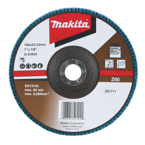 Makita D-63834 Flap Disc 180mm Z60 Angle Type