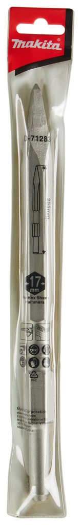 Makita D-71283 Bull Point 255mm For 17mm Hex Shank