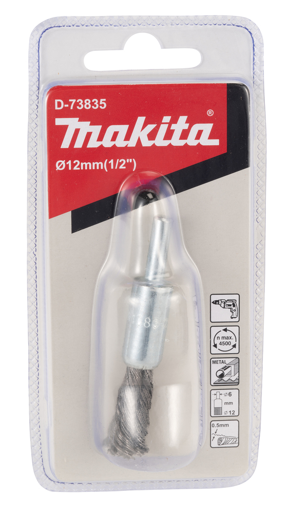 Makita D-73835 Wire End Brush (Knotted)straight Shank