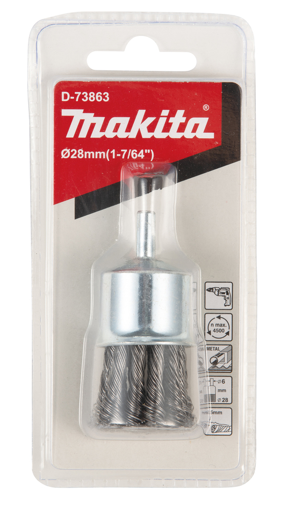 Makita D-73863 Wire End Brush (Knotted)straight Shank