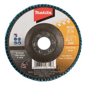 Makita D-74158 Flap Disc 100mm Z60 Flat Type