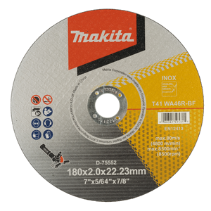 Makita D-75552 Cutting Wheel For Inox 180mm