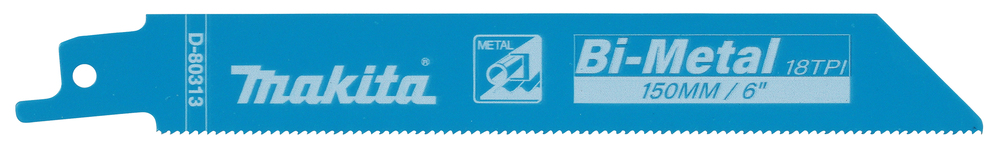 Makita D-80313 Reciprosaw Blade, Metal 18tpi 150mm