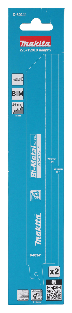 Makita D-80341 Reciprosaw Blade, Metal 24tpi 225mm - photo 2
