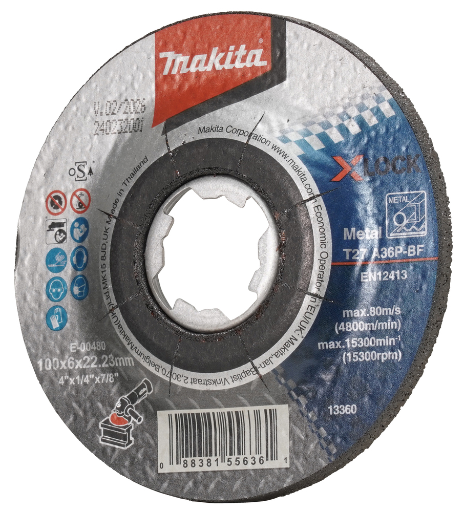 Makita E-00480 Dcgw 4" (100x6x22.23mm) A36p-Bf-Xlock