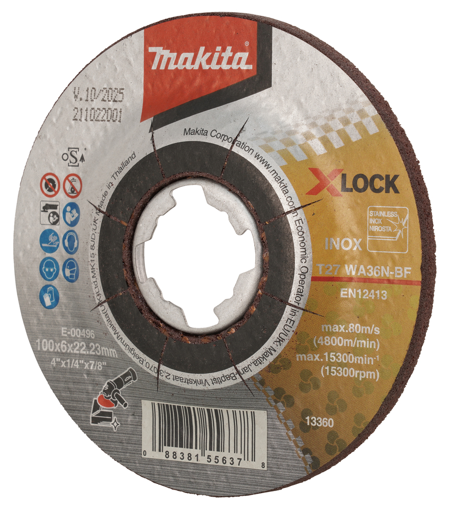 Makita E-00496 Dcgw 4" (100x6x22.23mm) Wa36n-Bf-Xlock