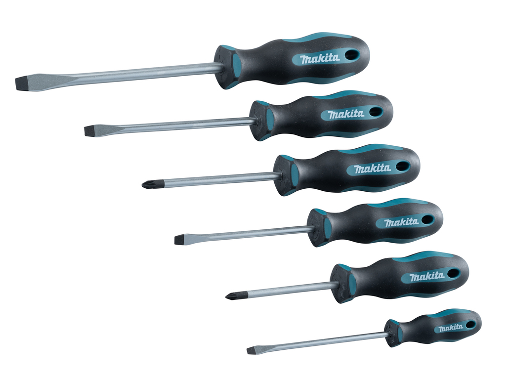 Makita E-10512 Screw Driver 6pcs Sl4.0,5.5,6.5,8,pz1,2