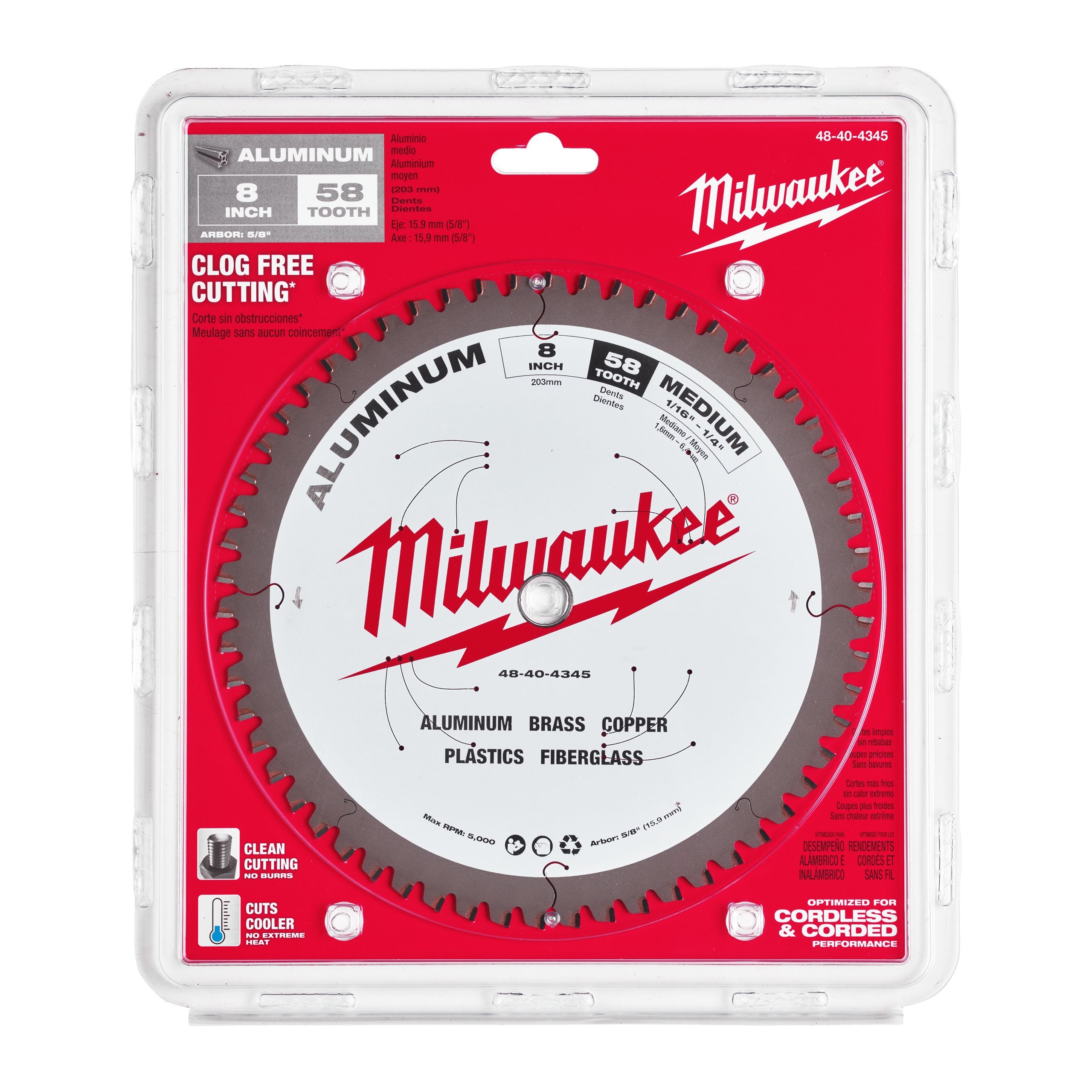 Milwaukee 48404345 Csb P Alu 203 X 5/8 X 2,4 X 58 - photo 2