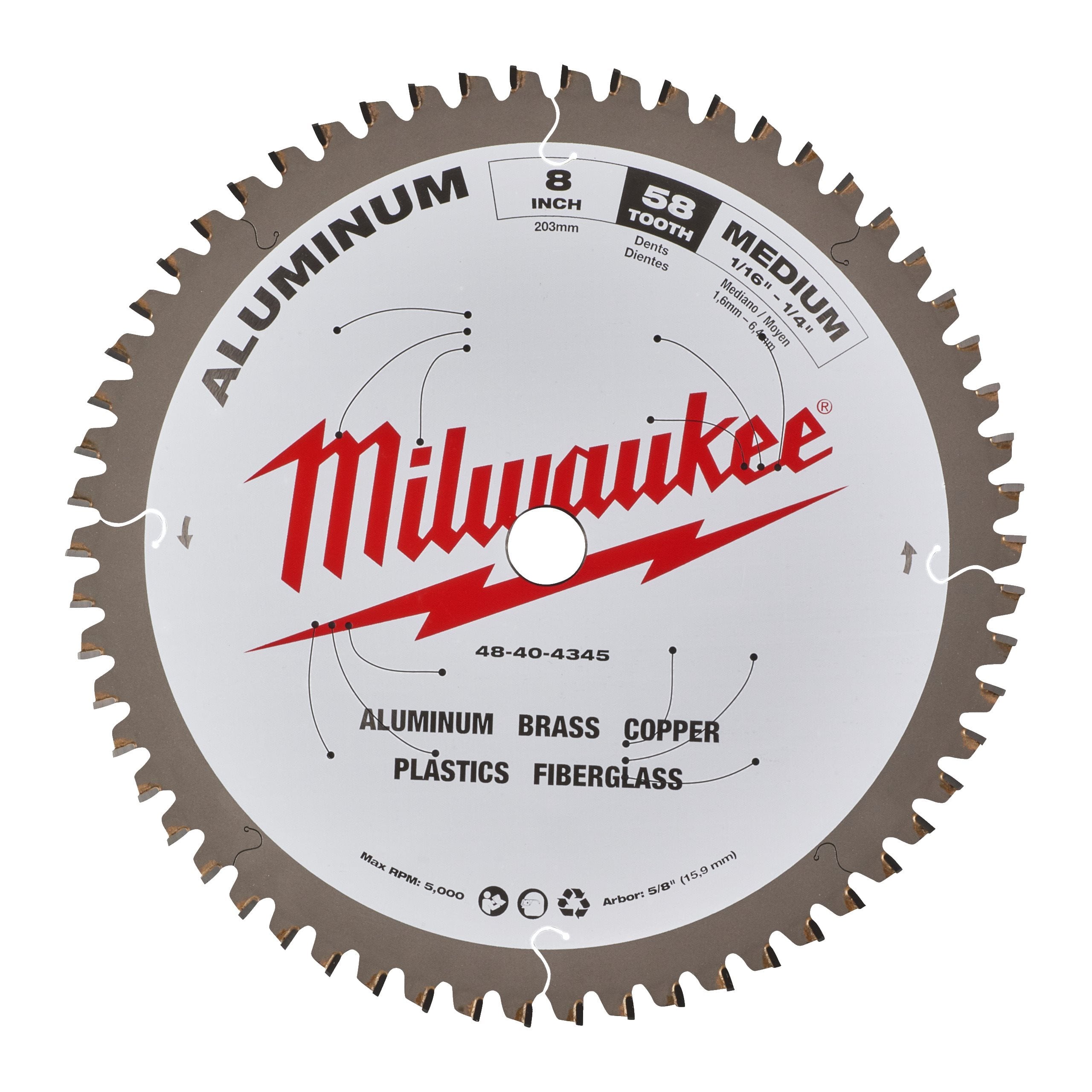 Milwaukee 48404345 Csb P Alu 203 X 5/8 X 2,4 X 58