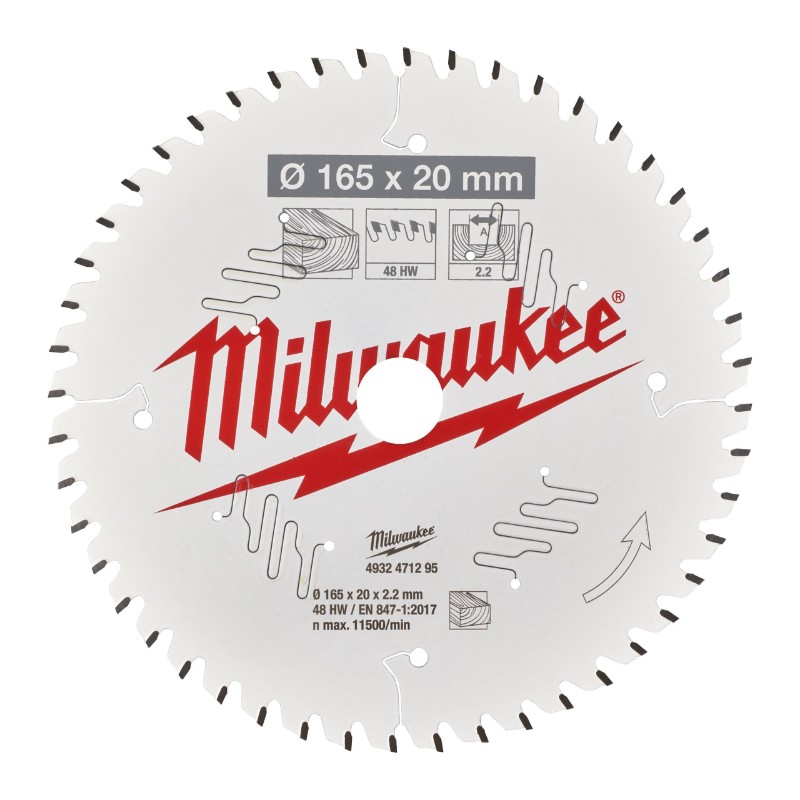 Milwaukee 4932471295 Circular Saw Blades for Hand Held Circular Saws – CSB P W 165 x 20 x 2.2 x 48ATB - photo 2