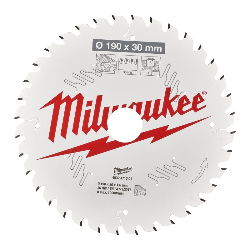 Milwaukee 4932471301 Circular Saw Blades for Hand Held Circular Saws – CSB P W 190 x 30 x 1.6 x 36ATB - photo 2