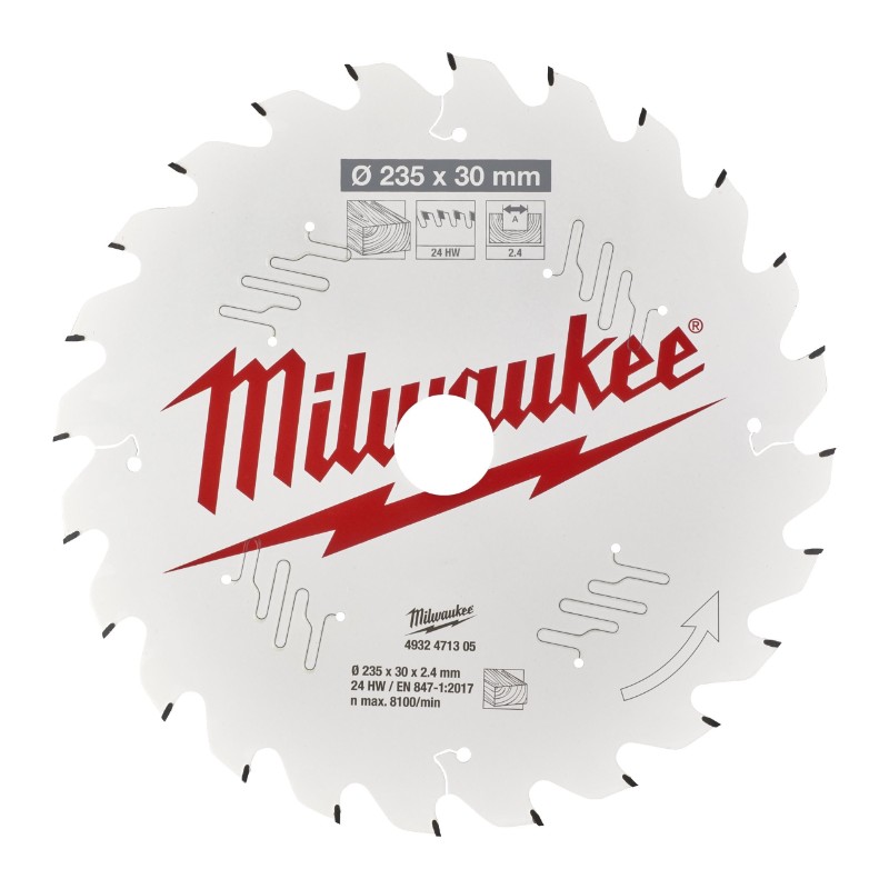 Milwaukee 4932471305 Circular Saw Blades for Hand Held Circular Saws – CSB P W 235 x 30 x 2.4 x 24ATB - photo 2