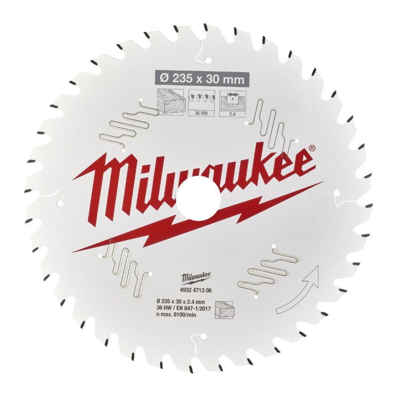 Milwaukee 4932471306 Circular Saw Blades for Hand Held Circular Saws – CSB P W 235 x 30 x 2.4 x 36ATB - photo 2