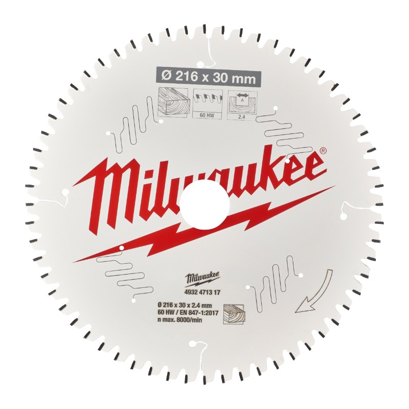 Milwaukee 4932471317 Circular Saw Blades for Mitre Saws – CSB MS W 216 x 30 x 2.4 x 60ATB neg. - photo 2