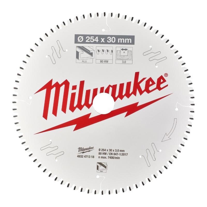 Milwaukee 4932471318 Circular Saw Blades for Mitre Saws – CSB MS Alu254 x 30 x 3.0 x 80TF neg. - photo 2