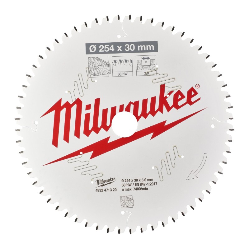 Milwaukee 4932471320 Circular Saw Blades for Mitre Saws – CSB MS W 254 x 30 x 3.0 x 60ATB neg. - photo 2