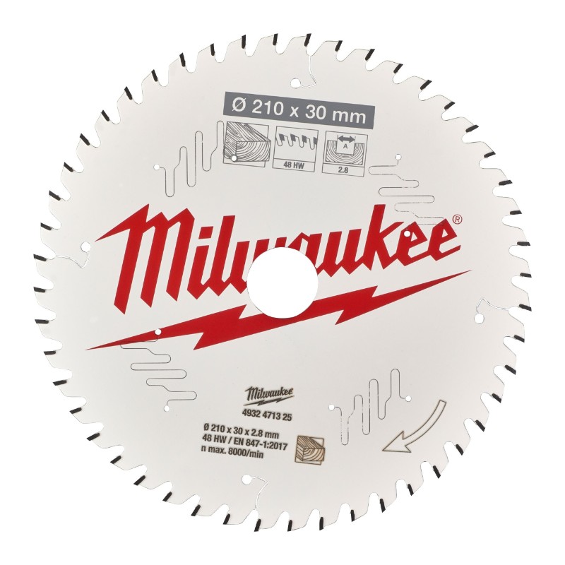 Milwaukee 4932471325 Circular Saw Blades for Hand Held Circular Saws – CSB P W 210 x 30 x 2.8 x 48ATB - photo 2