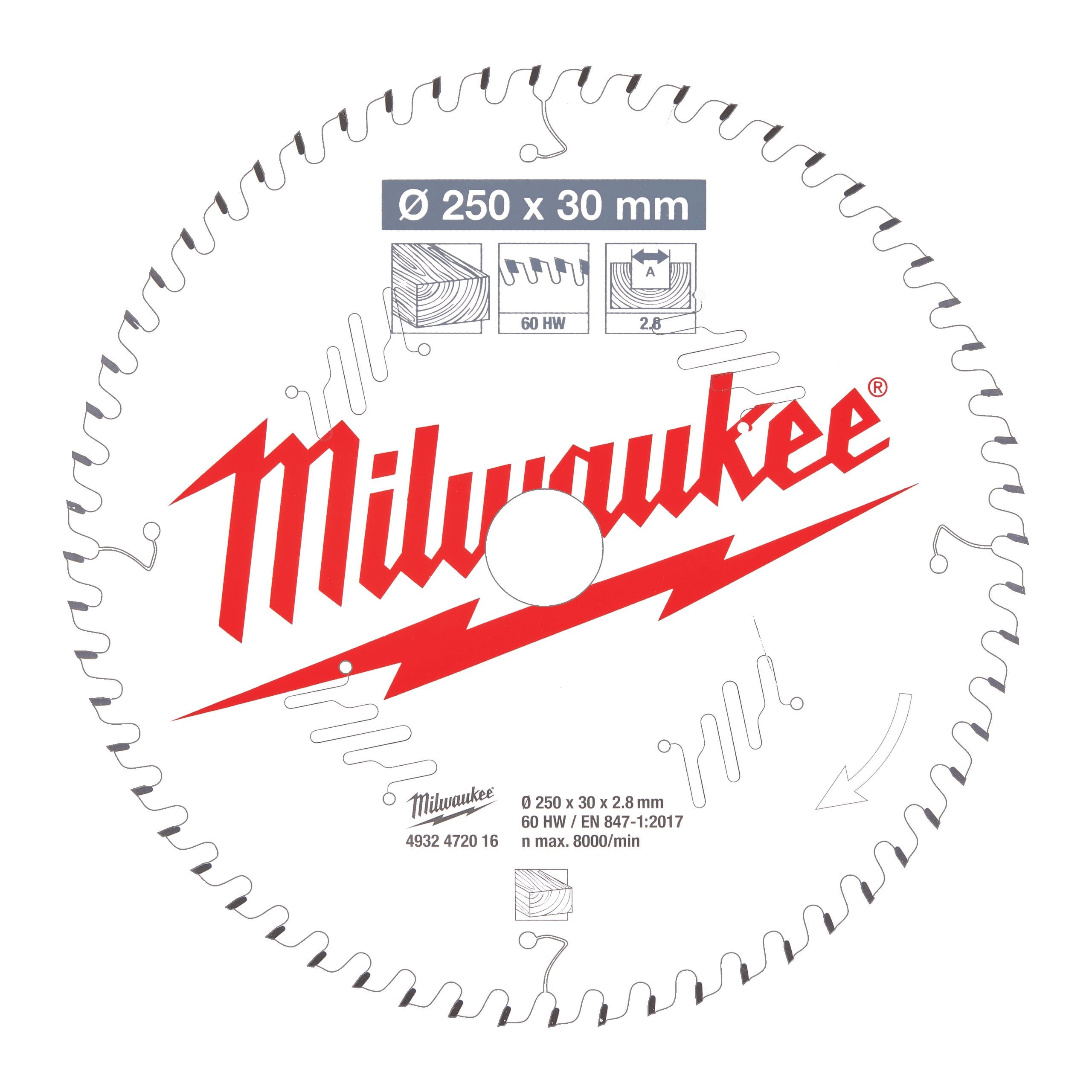 Milwaukee 4932472016 Csb Ms W 250 X 30 X 2,8 X 60atb