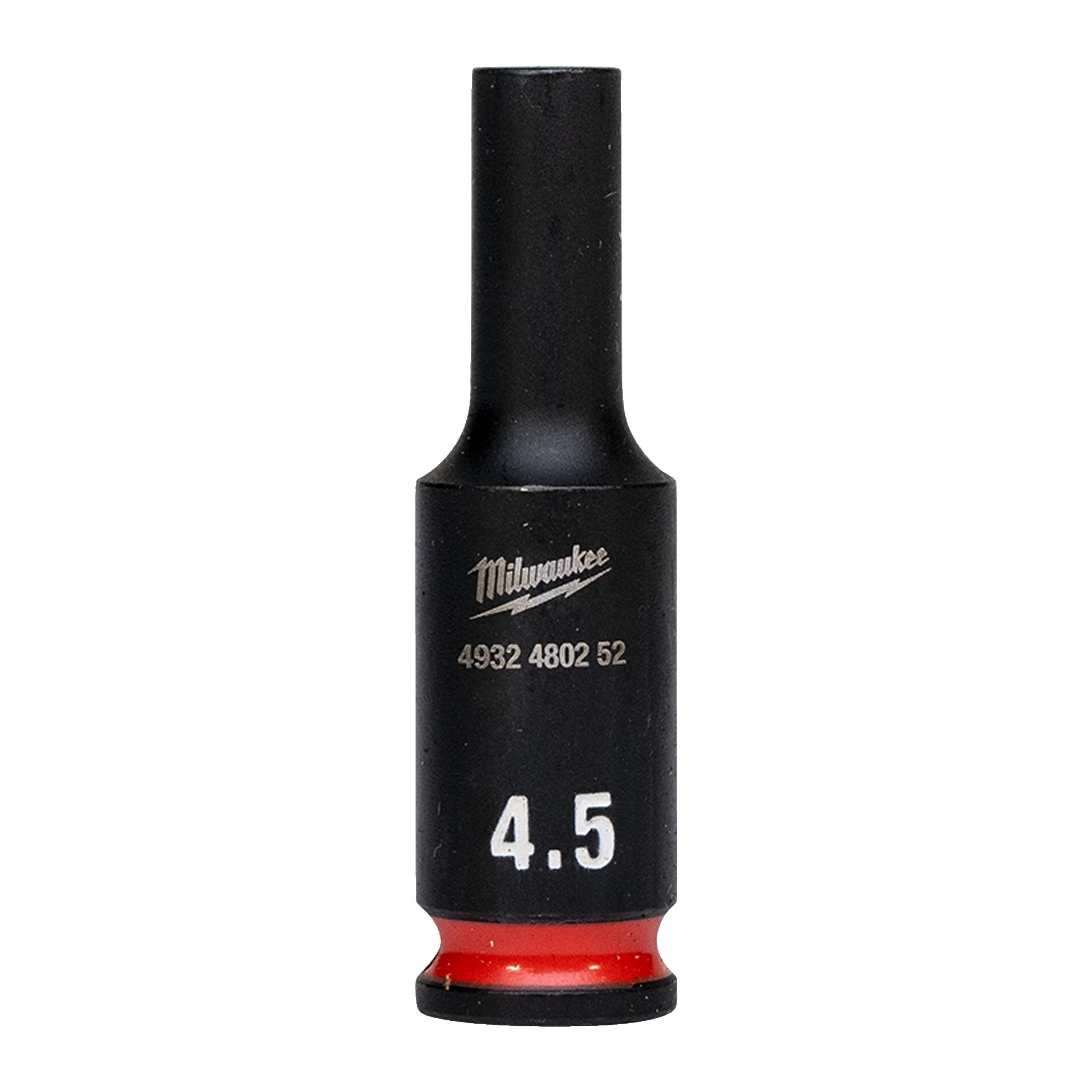 Milwaukee 4932480252 Shockwave 1/4" Square Long Socket 4.5 Mm