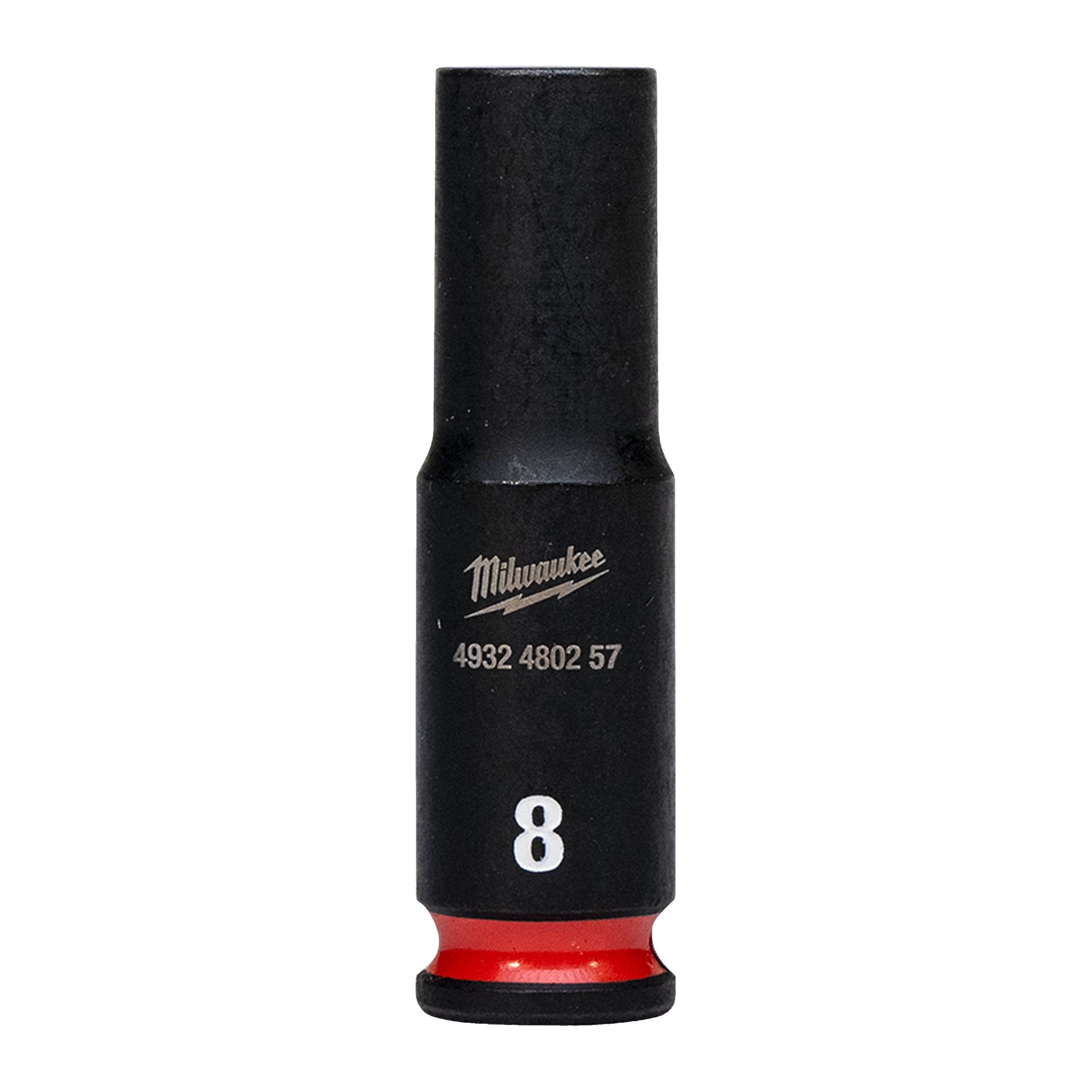 Milwaukee 4932480257 Shockwave 1/4" Square Long Socket 8 Mm