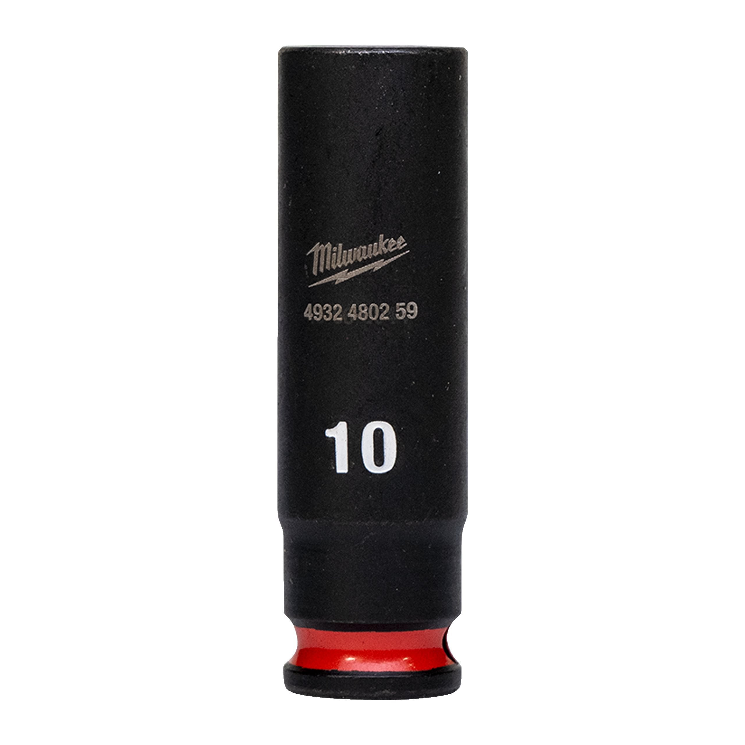 Milwaukee 4932480259 Shockwave 1/4" Square Long Socket 10 Mm