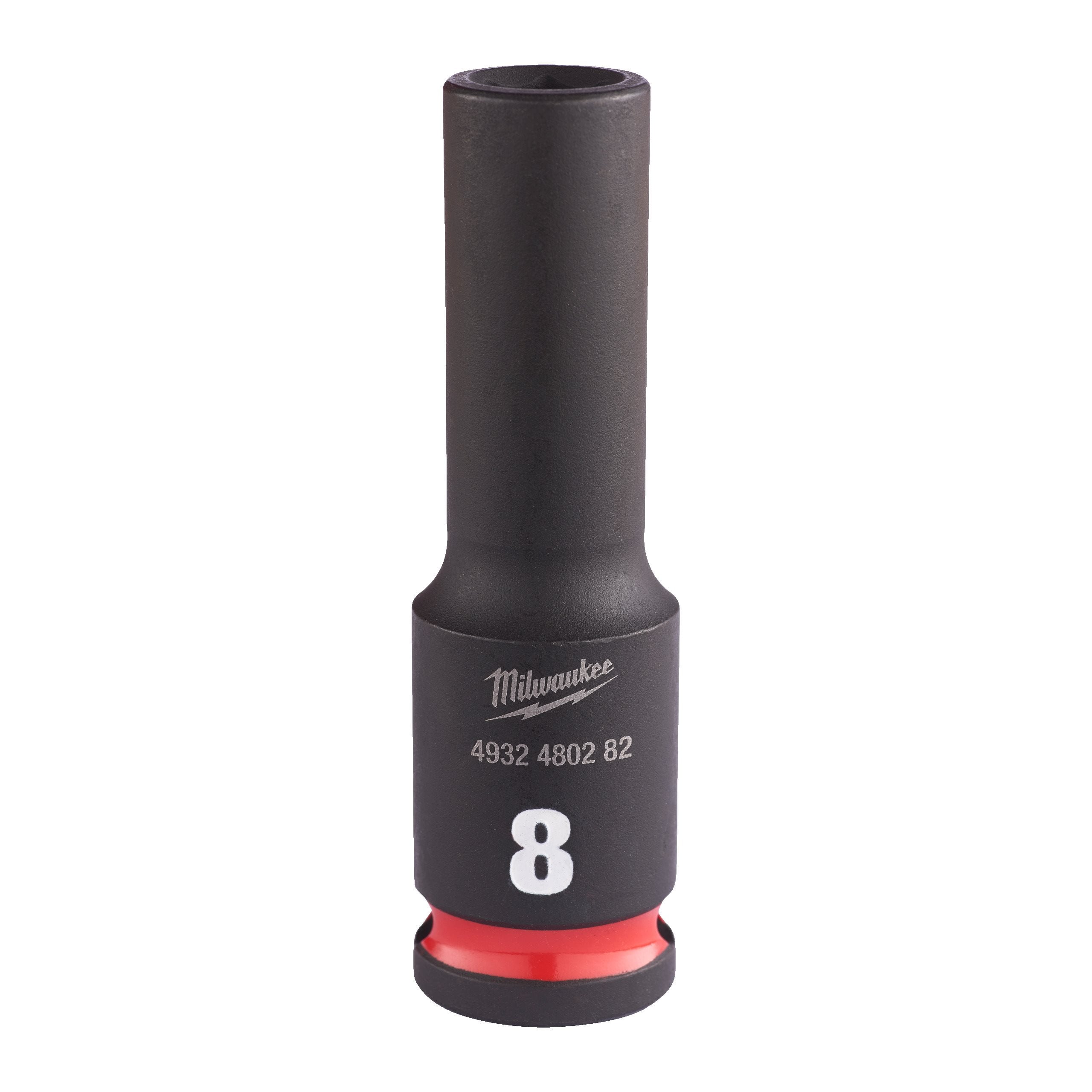 Milwaukee 4932480282 Shockwave 3/8" Square Long Socket 8 Mm