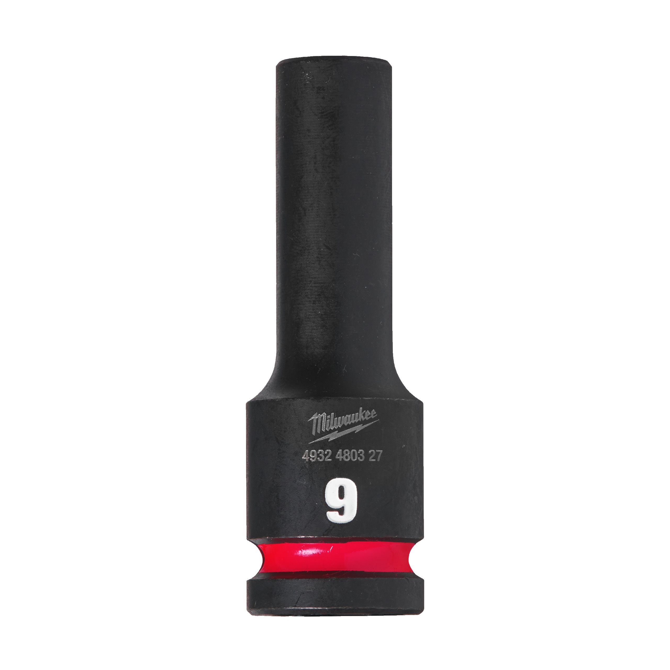 Milwaukee 4932480327 Shockwave 1/2" Square Long Socket 9 Mm