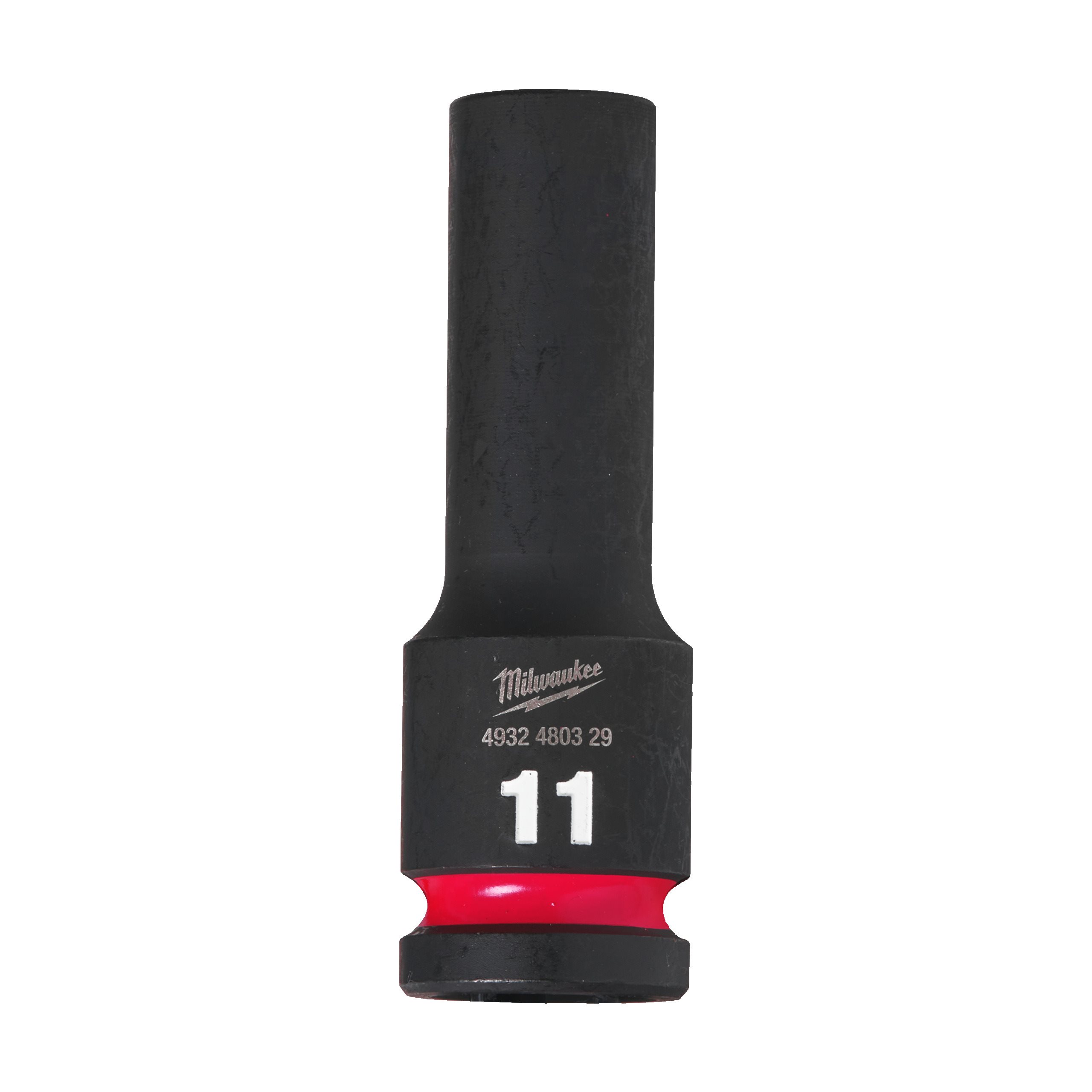 Milwaukee 4932480329 Shockwave 1/2" Square Long Socket 11 Mm