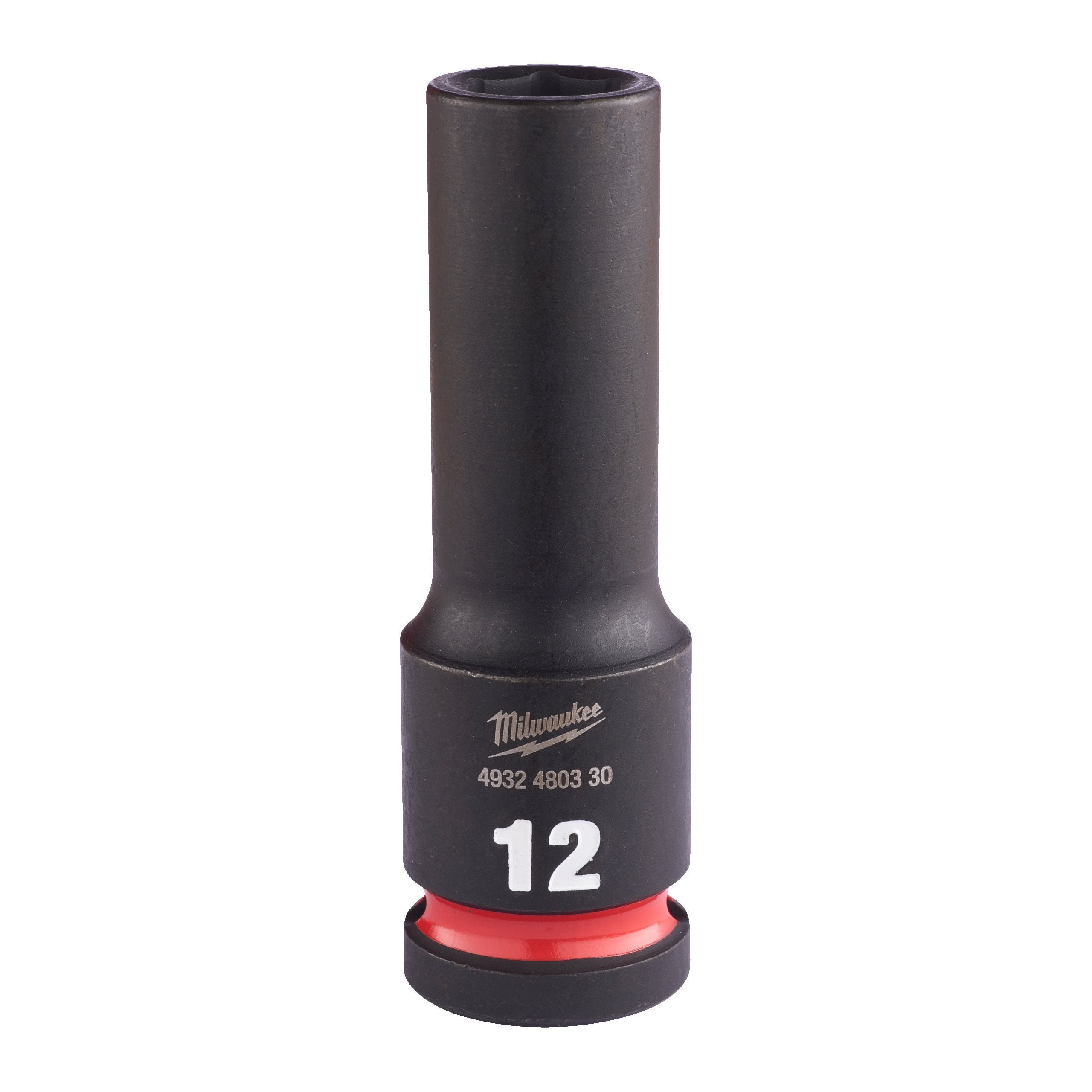 Milwaukee 4932480330 Shockwave 1/2" Square Long Socket 12 Mm