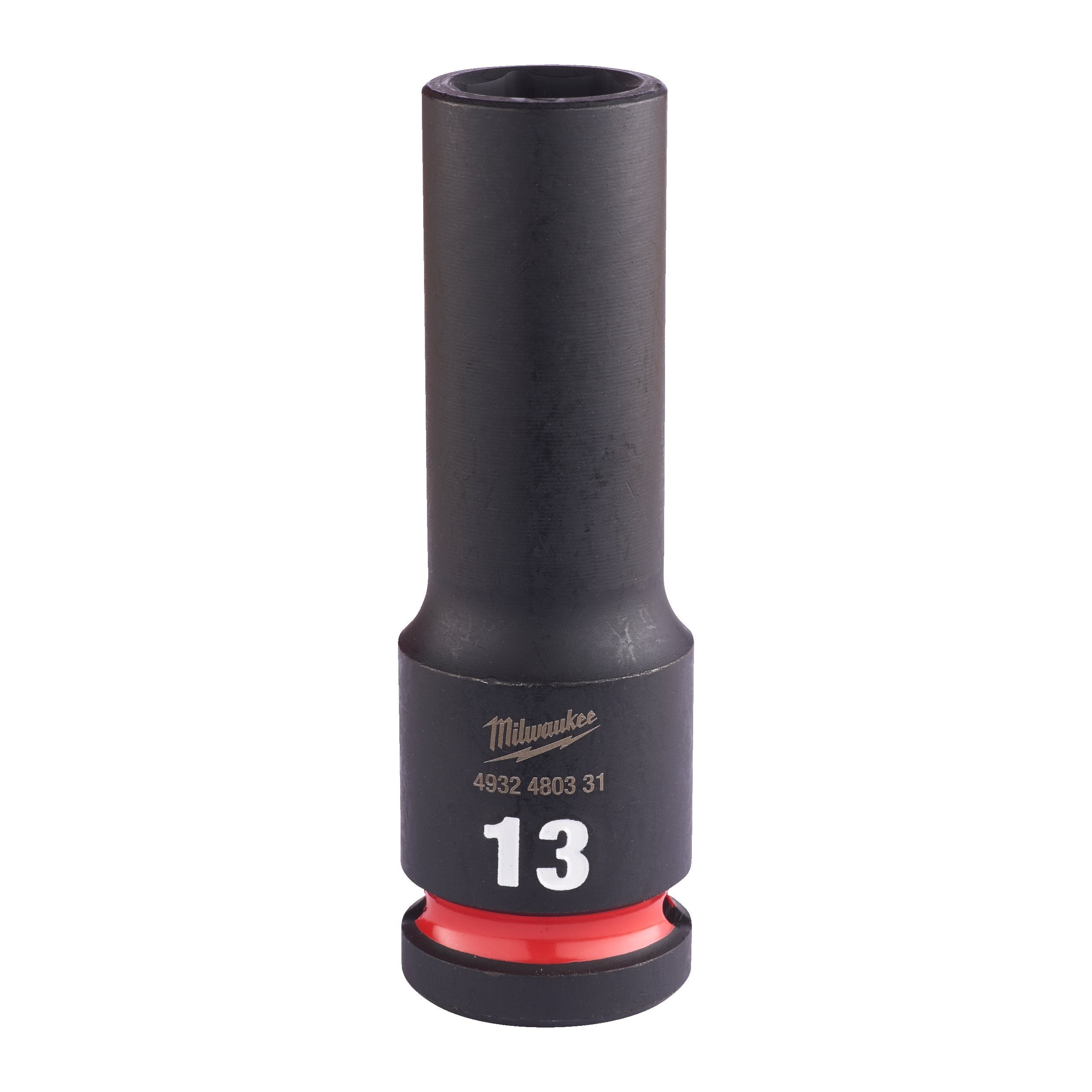 Milwaukee 4932480331 Shockwave 1/2" Square Long Socket 13 Mm